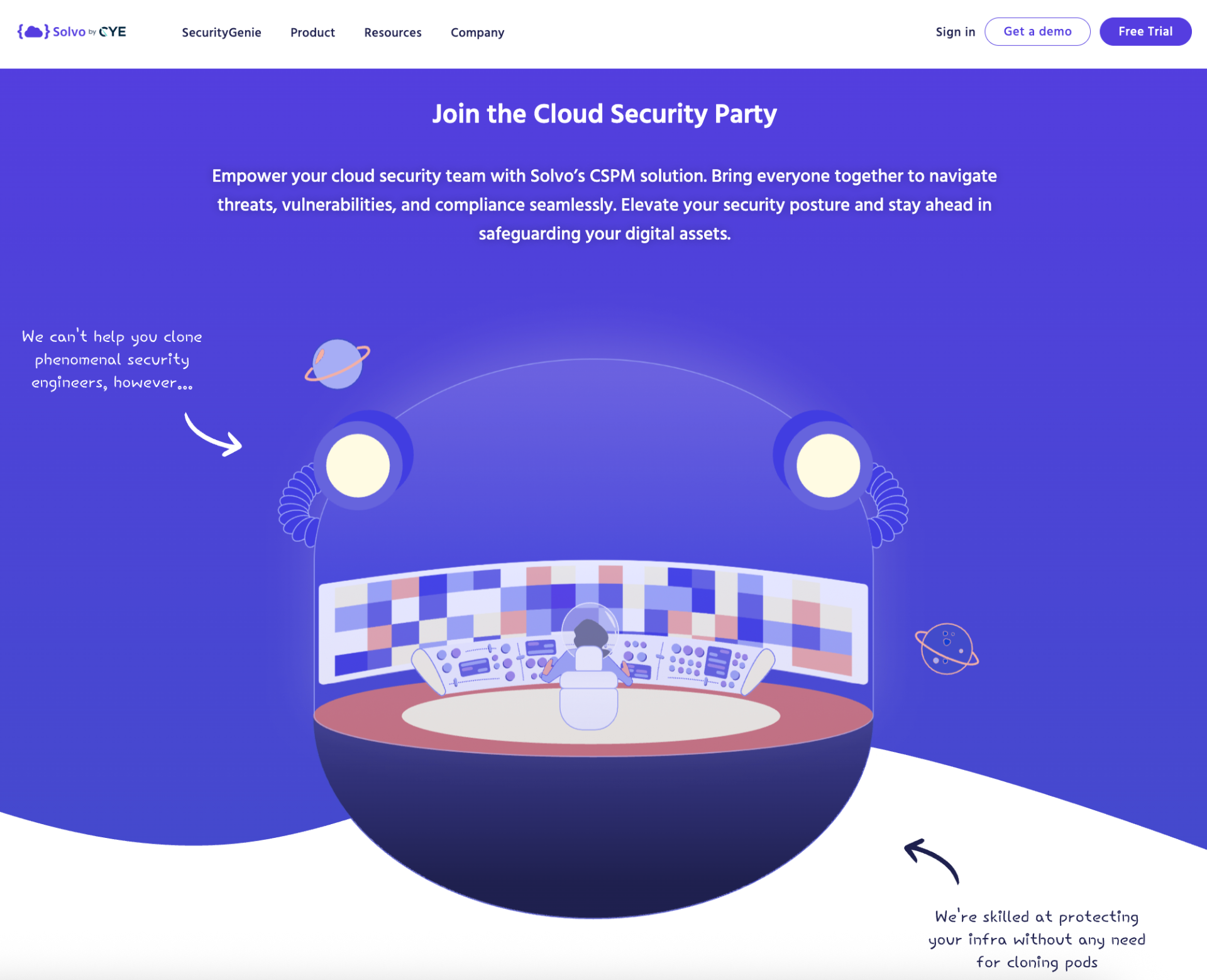 Solvo website hero
